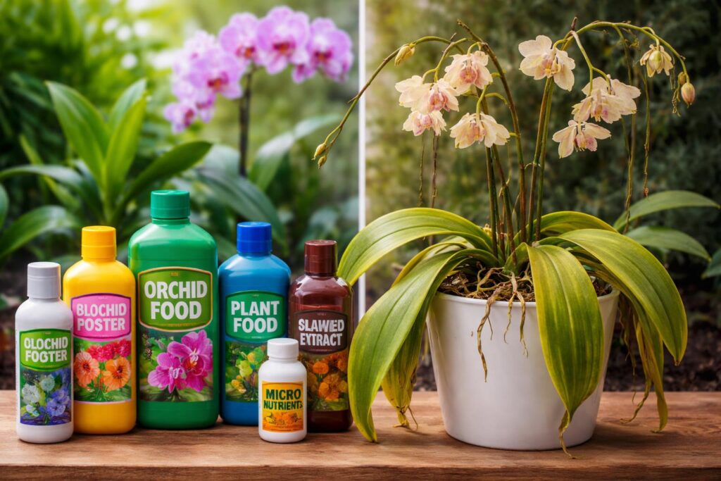 Tápanyaghiány vagy helytelen tápoldatozás miatti orchidea problémák