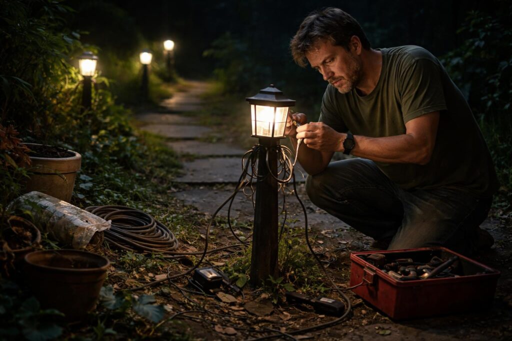 Gyakori hibák kültéri lámpák rossz elhelyezése miatt