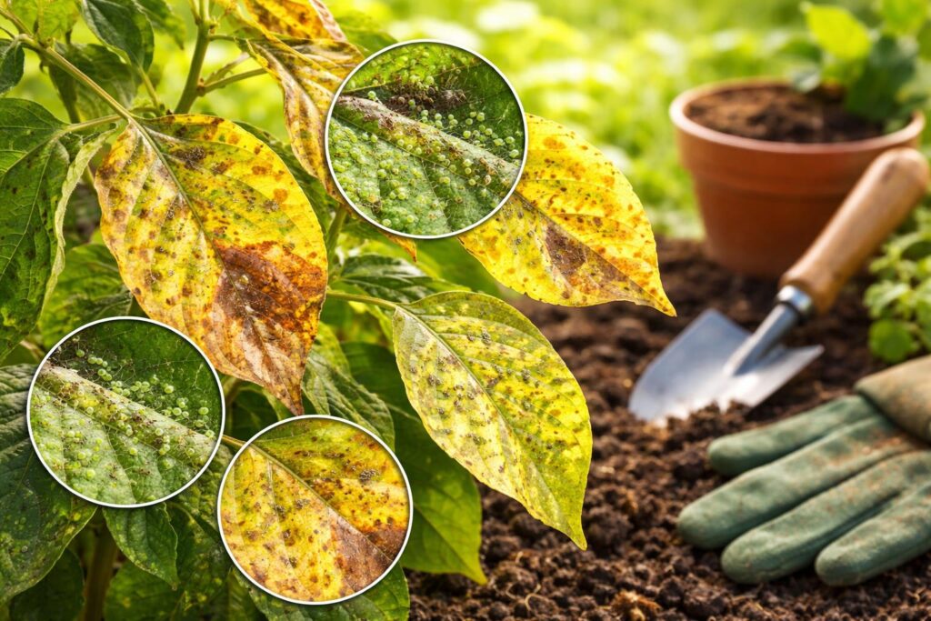 Elsárgult levelek a növényen tápanyaghiány vagy kártevő miatt