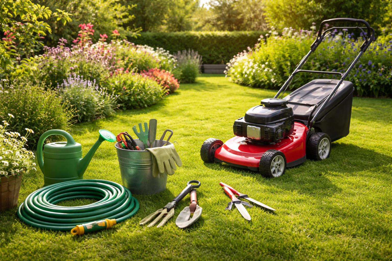 Kerti gépek és eszközök a kert gondozásához, nyári és őszi munkákhoz
