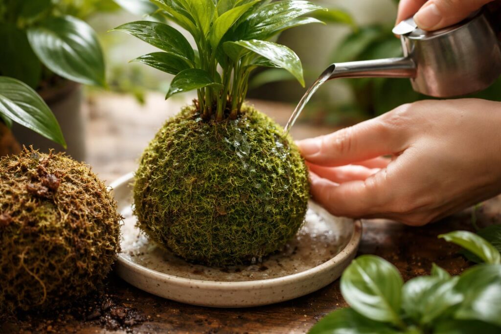 Kokedama növény gondozása otthoni környezetben, tippek a hibák elkerülésére