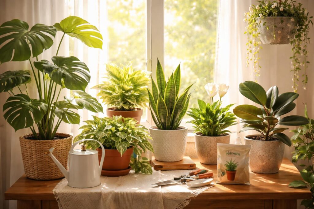 Szobanövény kezdőknek, fény, víz és tápanyag igények