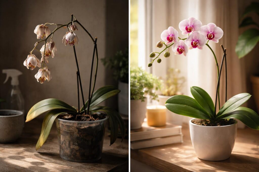 Az orchidea virágzás előtti állapota és okai