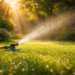 Reggeli és esti locsolás összehasonlítása kertben napfelkeltével és alkonyattal