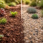 Kéreg és kavics mulcsozási technikák kertészeti használatra