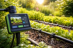 Okos kertöntöző rendszer víztakarékos megoldásokkal nyári melegben