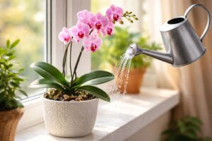Orchidea növények öntözése a kertben különböző technikákkal