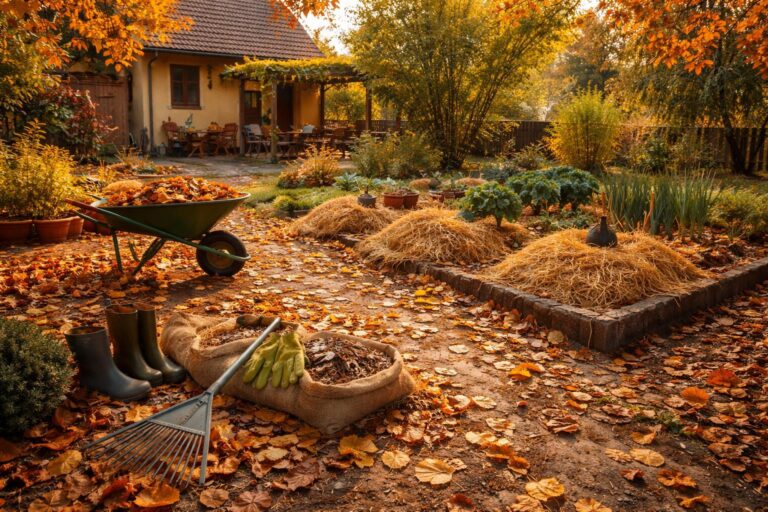 Őszi kert rendezése, lombgyűjtés és növényvédelem Magyarországon