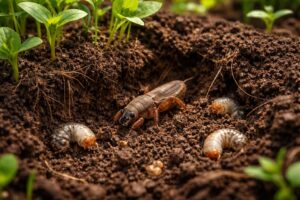 Talajlakó lótücsök és pajor kártevők növényezek károsítása